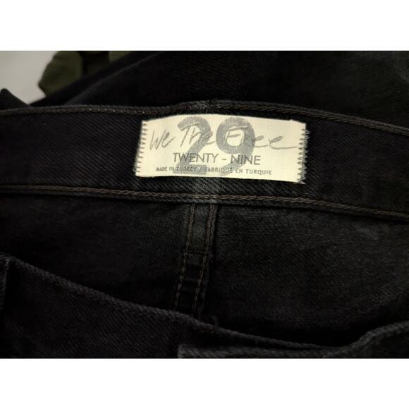 Free People Black Jeans Maggie Cropped Distressed We The Free - Picture 12 of 12